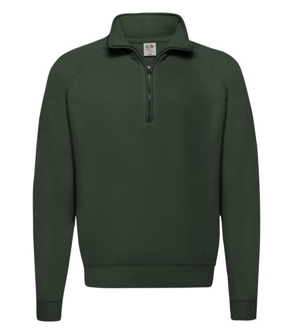 Fruit Of The Loom_Sweat Zip Neck_62 114 38_bottle Green_front