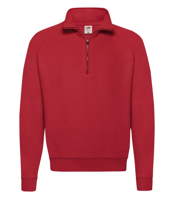 Fruit Of The Loom_Sweat Zip Neck_62 114 40_red_front