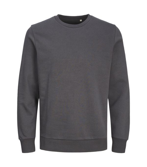 Jack Jones Produkt Blanks_PKTGMS Blank Basic Crew Neck Sweat_12263900_Asphalt_front_5715603390254_001