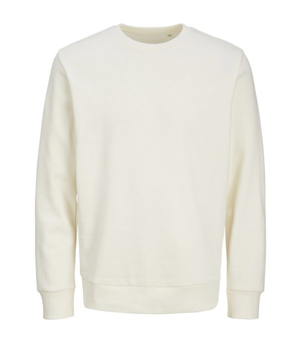 Jack Jones Produkt Blanks_PKTGMS Blank Basic Crew Neck Sweat_12263900_Egret_front_5715603390315_001