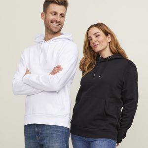 Jack Jones Produkt Blanks_PKTGMS Blank Basic Hood Sweat_12263902_Black_White_5715603393583_007