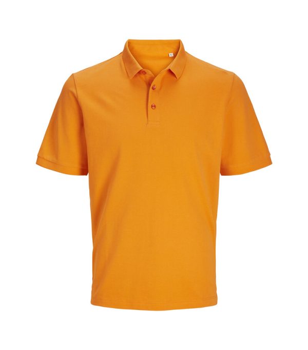 Jack Jones Produkt Blanks_PKTGMS Blank Basic Polo Pique SS_12257556_Vibrant Orange_front_5715603404395_001