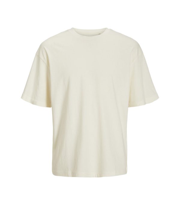 Jack Jones Produkt Blanks_PKTGMS Blank Loose Tee SS_12263911_Egret_front_5715603405743_001