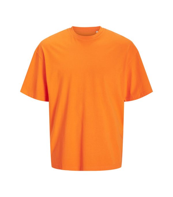 Jack Jones Produkt Blanks_PKTGMS Blank Loose Tee SS_12263911_Vibrant Orange_front_5715603405873_001