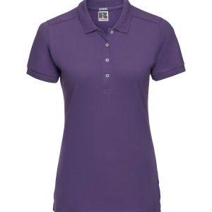 Russell Ladies Stretch Polo 566F Ultra Purple Bueste Front