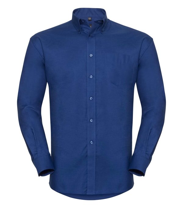 Russell Mens Long Sleeve Classic Oxford Shirt 932M Bright Royal Front
