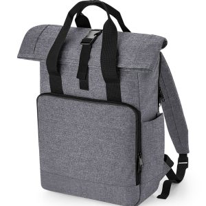 BG118L_080_BagBase_Recycled Twin Handle Roll Top Laptop Backpack_BG118L_Grey Marl