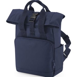 BG118S_112_BagBase_Recycled Mini Twin Handle Roll Top Backpack_BG118S_Navy Dusk