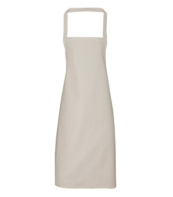 PR102_083_Premier_Organic Cotton Bib Apron_PR102_NATURAL