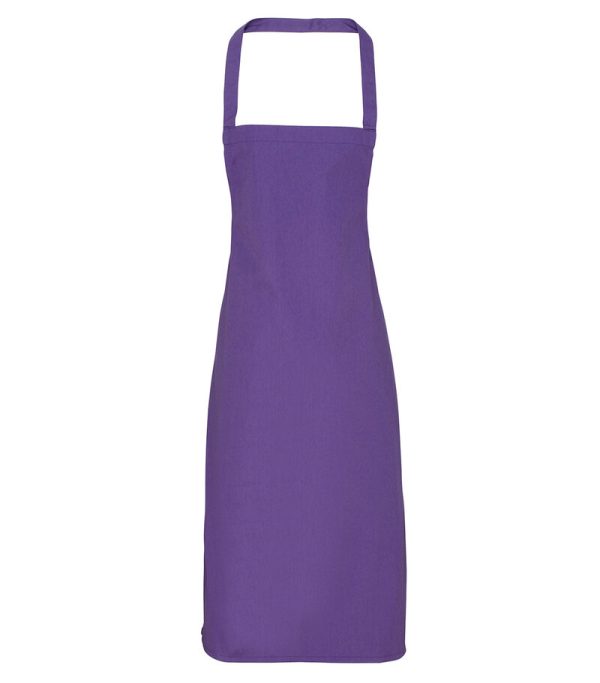 PR102_110_Premier_Organic Cotton Bib Apron_PR102_PURPLE