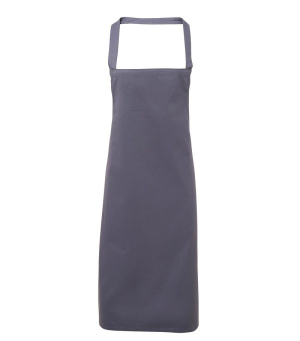 PR102_137_Premier_Organic Cotton Bib Apron_PR102_STEEL