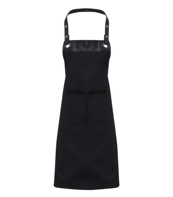 PR123_153_Premier Espresso Bib Apron PR123 Black Black FT