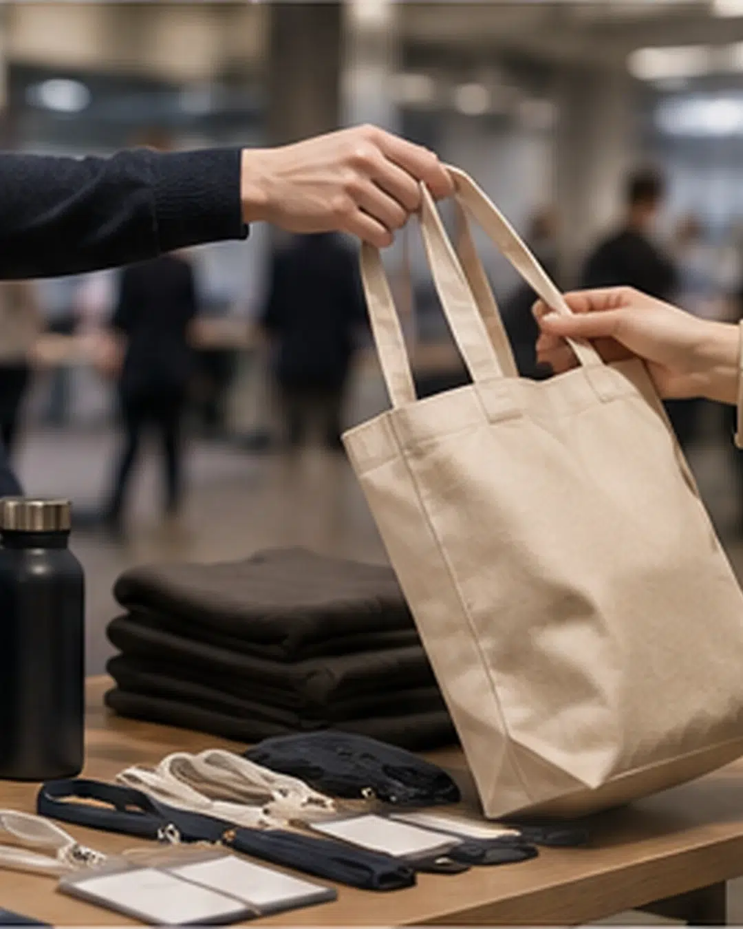 Premium event-kit i en neutral mässmiljö